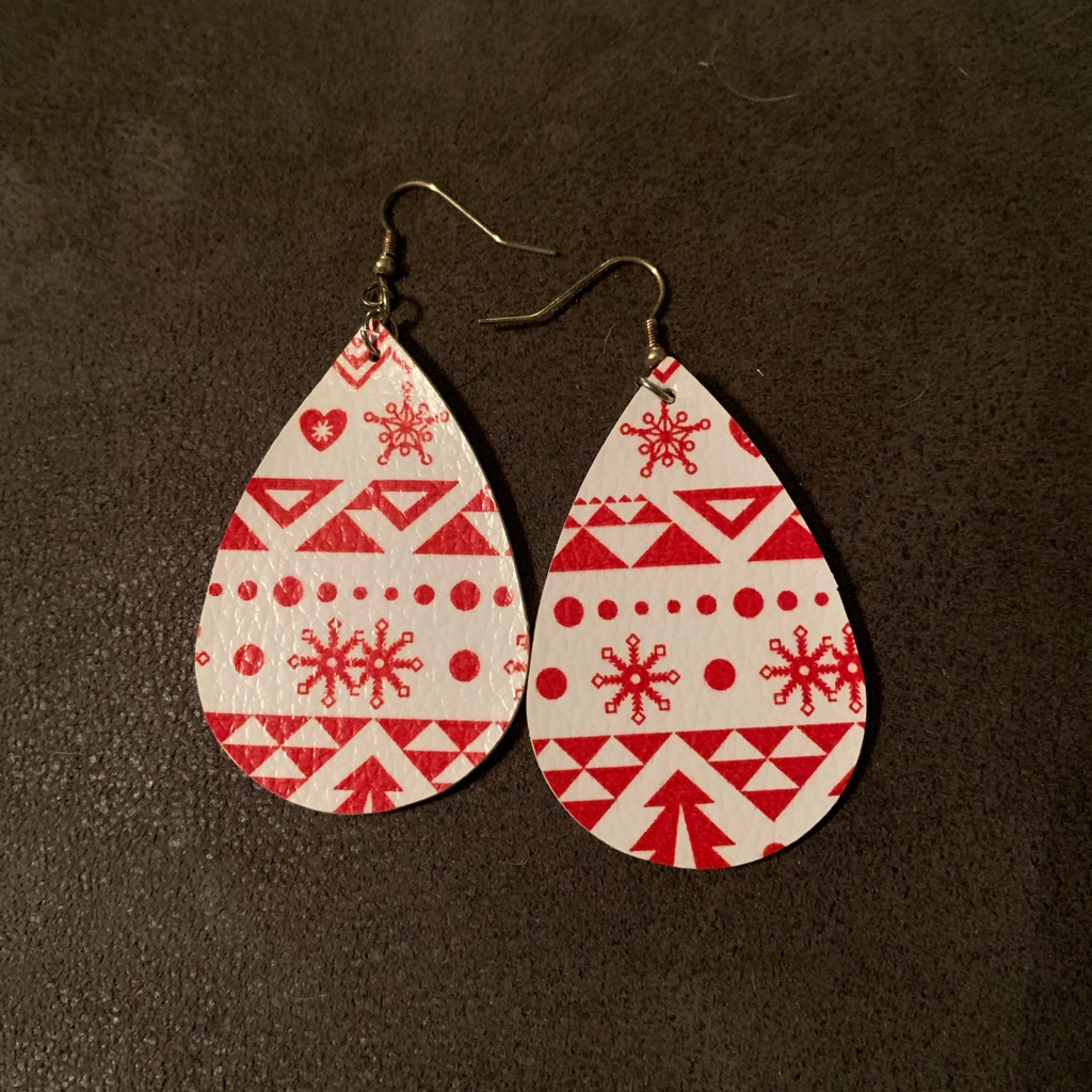 Festive HolidayWinter Teardrop Earrings 9$